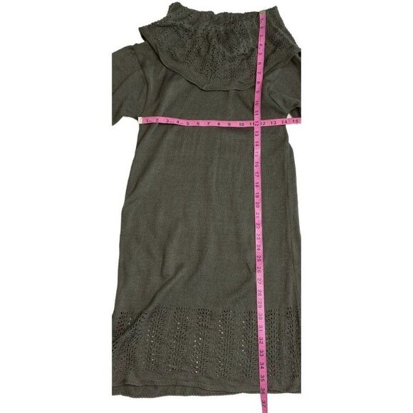 LUCCA Green Cowl Neck Sweater‎ Dress Sz Medium NEW - Picture 5 of 10
